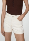 Mango Shorts vaqueros tiro alto - Crudo
