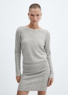 Mango Jersey punto ochos - Gris claro vigoré