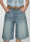 Mango Bermudas vaqueras loose - Azul medio