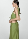 Mango Chaleco cierre lazos - Verde pastel