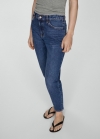 Mango Jeans Newmom confort tiro alto - Azul oscuro