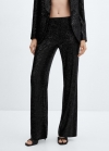 Mango Pantalón traje lentejuelas - Negro