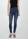 Mango Jeans skinny tiro alto - Azul oscuro