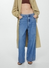 Mango Jeans wideleg loose cordón ajustable - Azul medio