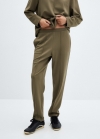 Mango Pantalón jogger costuras - Khaki