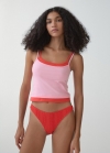 Mango Top combinado tirantes finos - Rosa