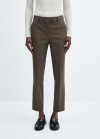 Mango Pantalón skinny tiro medio - Gris