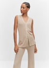 Mango Top punto botones - Arena