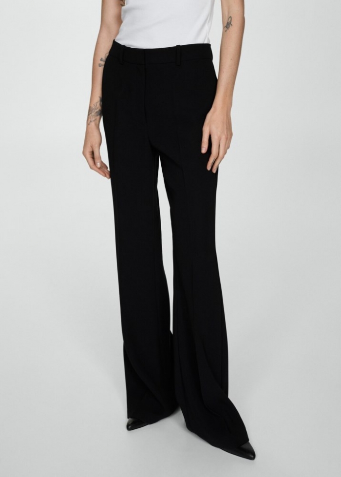Mango Pantalón acampanado traje - Negro