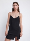 Mango Vestido abertura lateral - Negro