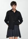 Mango Camisa modal bolsillos - Negro