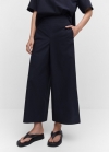 Mango Pantalón culotte algodón - Azul marino