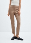 Mango Pantalón skinny tiro medio - Marrón medio