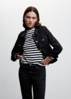 Mango Cazadora vaquera bolsillos - Denim negro