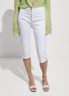 Mango Jeans slim capri cremallera - Blanco