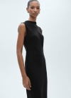 Mango Vestido midi lyocell - Negro