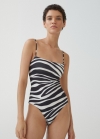 Mango Bañador estampado animal - Negro