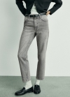 Mango Jeans Mom2000 mom tiro alto - Gris