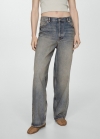 Mango Jeans wideleg loose tiro medio - Azul oscuro vintage