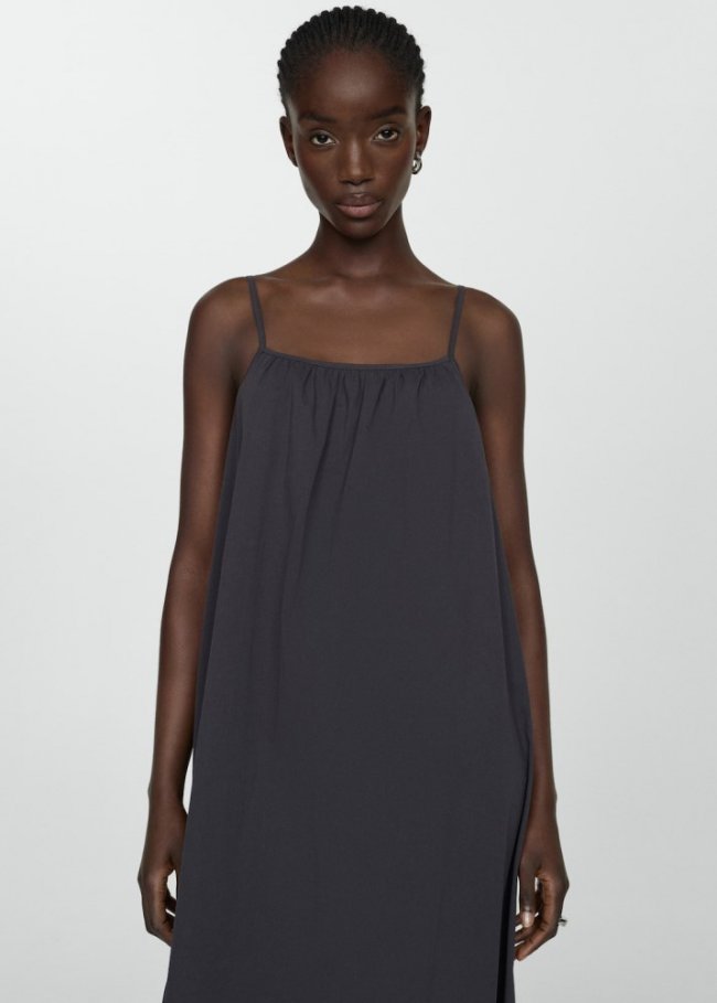 Mango Vestido largo tirantes - Topo