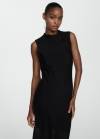 Mango Vestido midi lyocel - Negro