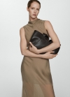 Mango Vestido midi lyocel - Marrón medio