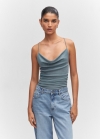 Mango Body drapeado detalle strass - Verde