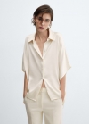 Mango Blusa manga corta - Crudo