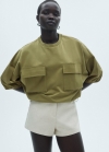 Mango Camiseta algodón bolsillos - Khaki