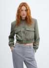Mango Chaqueta bomber hombreras - Khaki