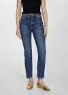 Mango Jeans Claudia slim crop - Azul oscuro