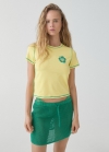 Mango Minifalda crochet - Verde pastel