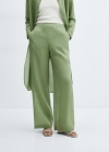 Mango Pantalón wideleg tiro alto - Topo