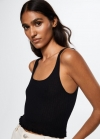Mango Top crop canalé - Negro