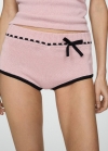 Mango Shorts lazo detalles contraste - Rosa pastel