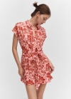 Mango Mono estampado floral lazo - Rosa