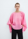 Mango Capa 100% ramio - Rosa fluor