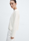 Mango Jersey punto cuello perkins - Crudo