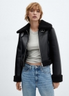 Mango Cazadora biker doble faz - Negro
