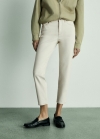 Mango Jeans Newmom confort tiro alto - Blanco roto