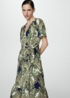 Mango Vestido estampado lazo - Verde