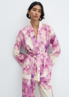 Mango Caftán estampado floral - Blanco roto