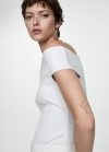 Mango Top hombros descubiertos - Blanco