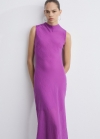 Mango Vestido midi lyocell - Morado