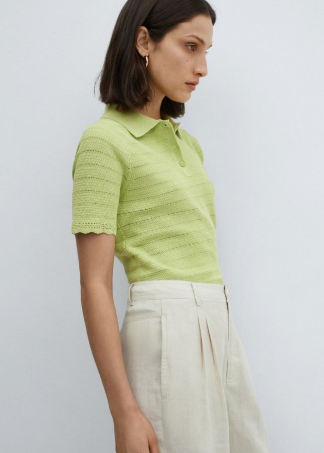 Mango Jersey cuello polo manga corta - Lima