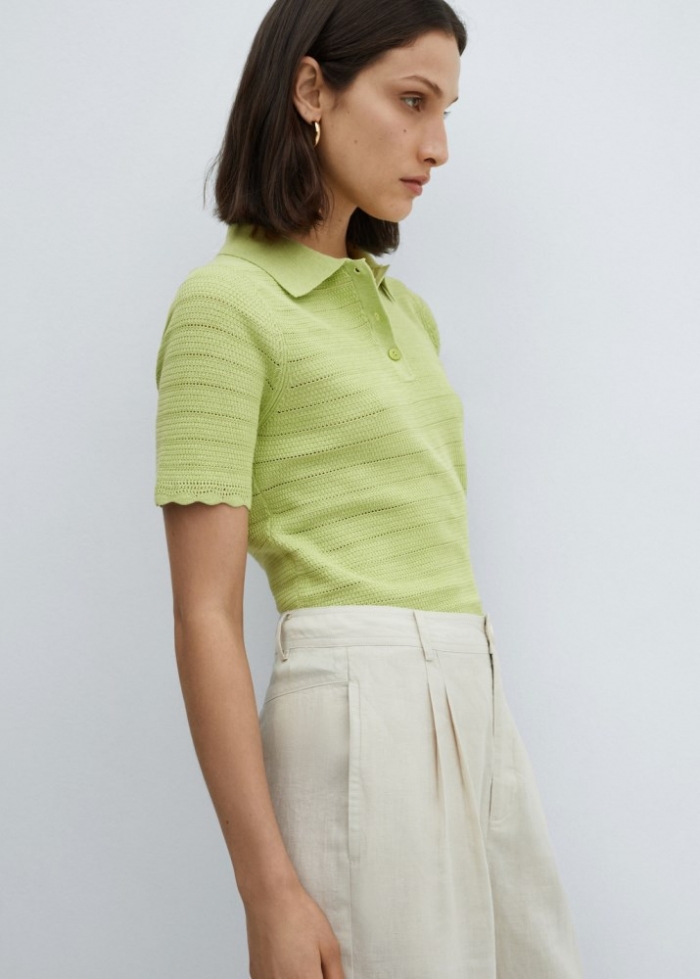Mango Jersey cuello polo manga corta - Lima