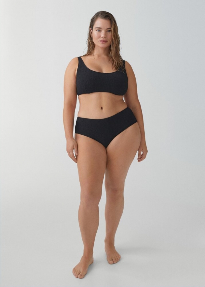 Mango Braguita bikini tiro alto - Negro