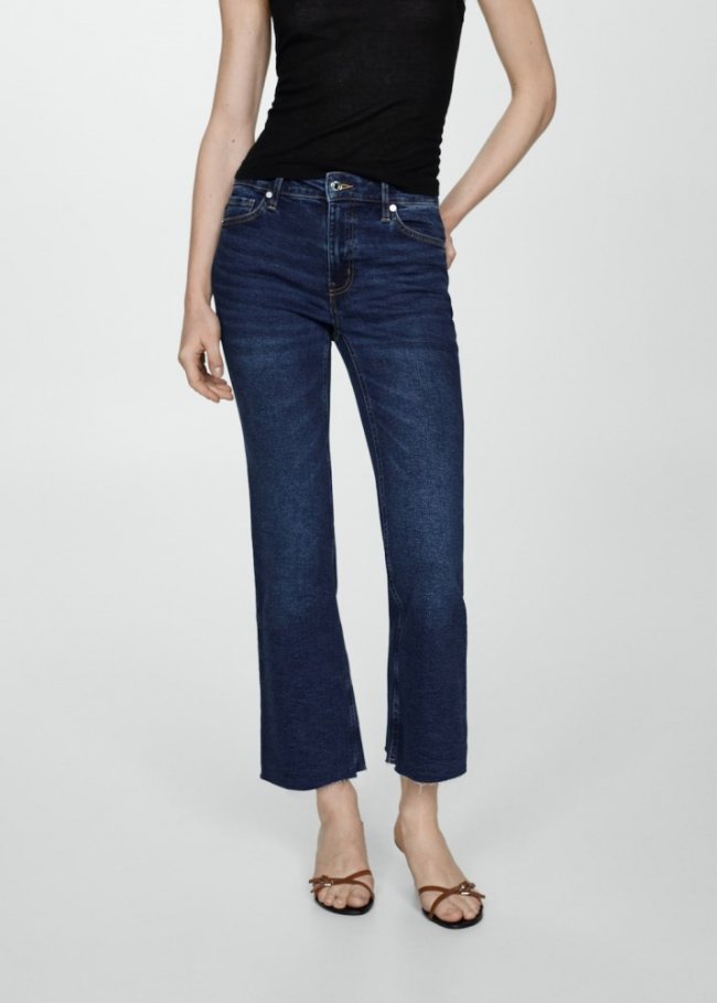 Mango Jeans Sienna flare crop - Azul oscuro