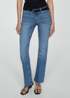 Mango Jeans flare tiro medio - Azul medio