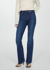 Mango Jeans flare tiro medio - Azul oscuro